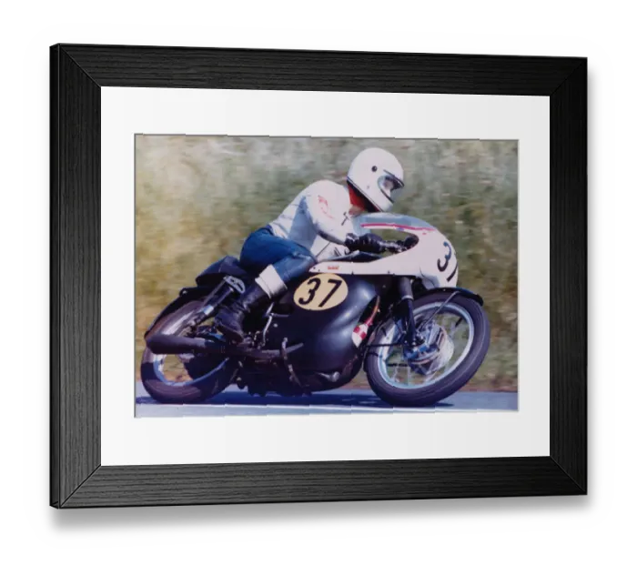 Framed Print : John Bullivant (Velocette) 1978 Jurby Road Framed Print : John Bullivant (Velocette) 1978 Jurby Road
