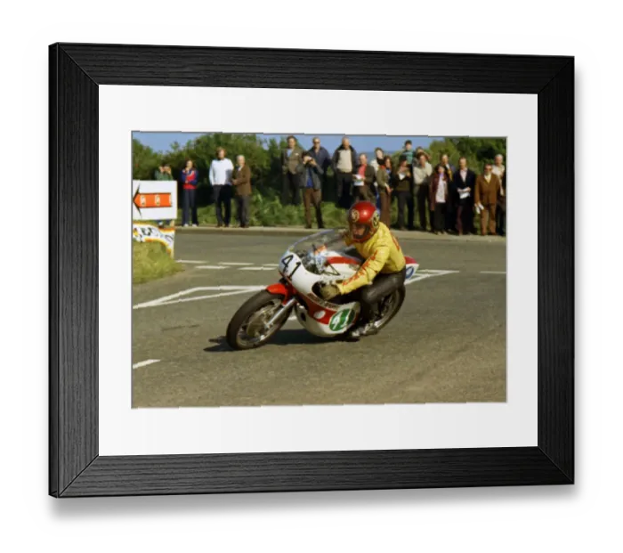 Framed Print : Danny Shimmin (Yamaha) 1974 Jurby Road Framed Print : Danny Shimmin (Yamaha) 1974 Jurby Road