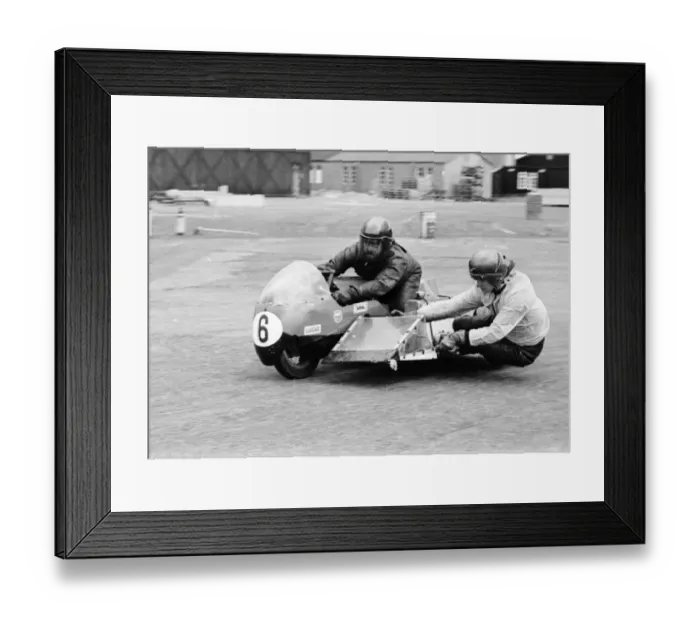 Framed Print : Billy Quayle & Keith Christian (BSA) 1975 Jurby Airfield Framed Print : Billy Quayle & Keith Christian (BSA) 1975 Jurby Airfield