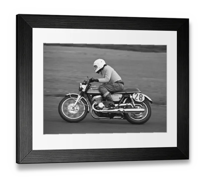 Framed Print : Peter Quaggin (Suzuki) 1975 Jurby Airfield Framed Print : Peter Quaggin (Suzuki) 1975 Jurby Airfield