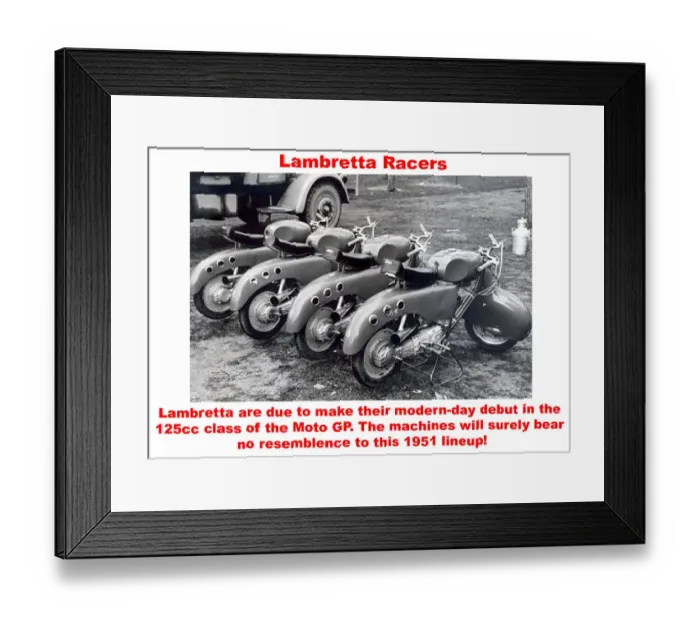 Framed Print : Lambretta Racers