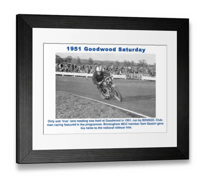 Framed Print : 1951 Goodwood Saturday Framed Print : 1951 Goodwood Saturday