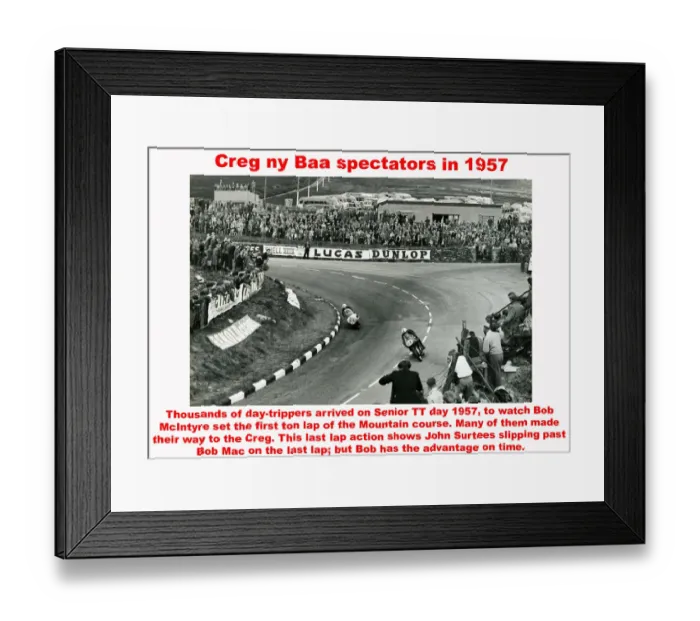 Framed Print : Creg ny Baa spectators in 1957 Framed Print : Creg ny Baa spectators in 1957