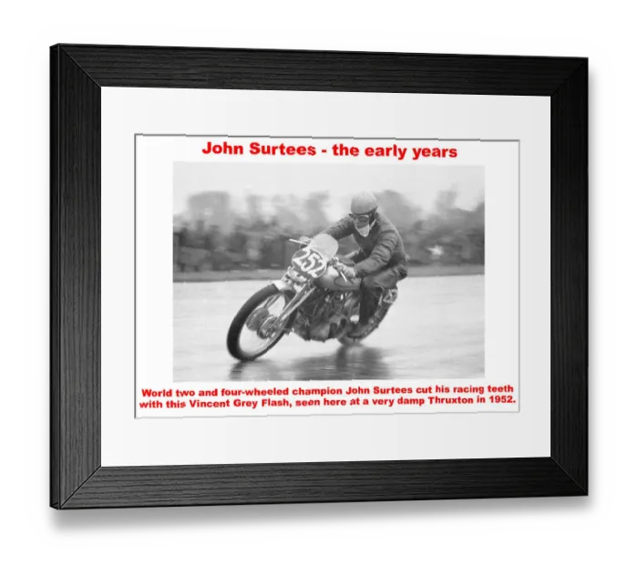 Framed Print : John Surtees - the early years Framed Print : John Surtees - the early years