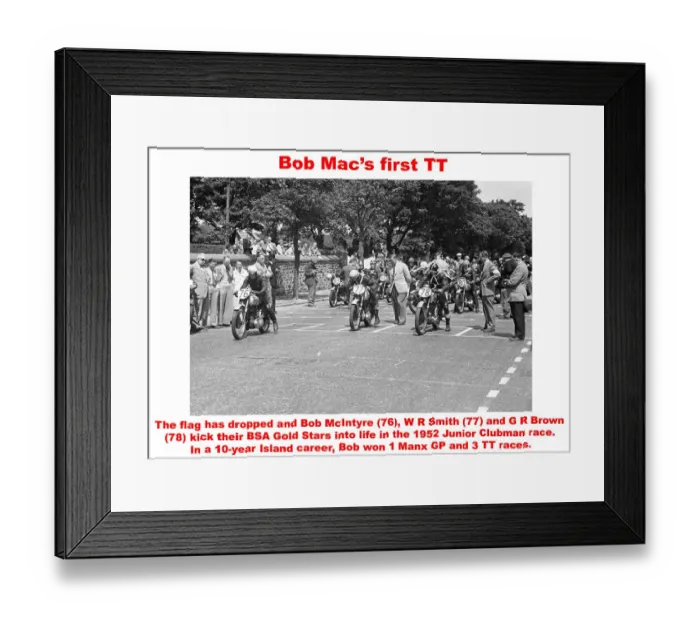 Framed Print : Bob Macs first TT Framed Print : Bob Macs first TT