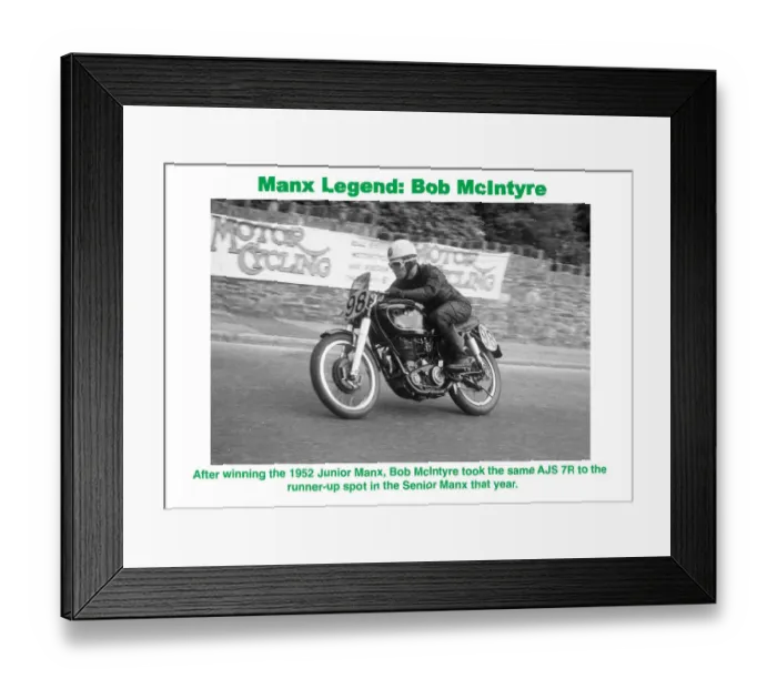 Framed Print : Manx Legend; Bob McIntyre Framed Print : Manx Legend; Bob McIntyre