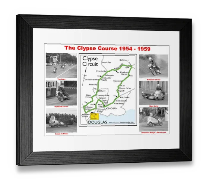 Framed Print : The Clypse Course 1954 - 1959 Framed Print : The Clypse Course 1954 - 1959