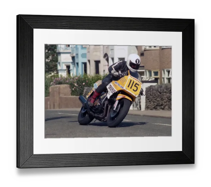 Framed Print : Russ Jones (Yamaha) 1987 Senior Manx Grand Prix Framed Print : Russ Jones (Yamaha) 1987 Senior Manx Grand Prix