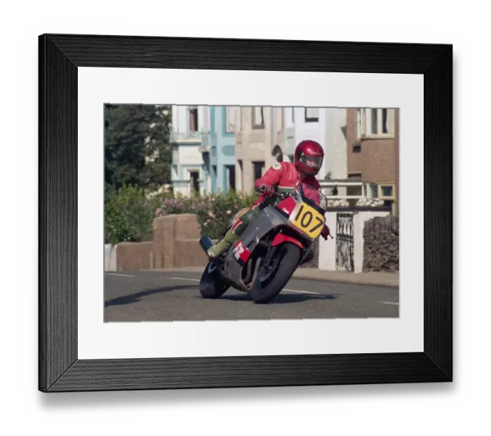 Framed Print : Ned Bowers (Yamaha) 1987 Senior Manx Grand Prix Framed Print : Ned Bowers (Yamaha) 1987 Senior Manx Grand Prix