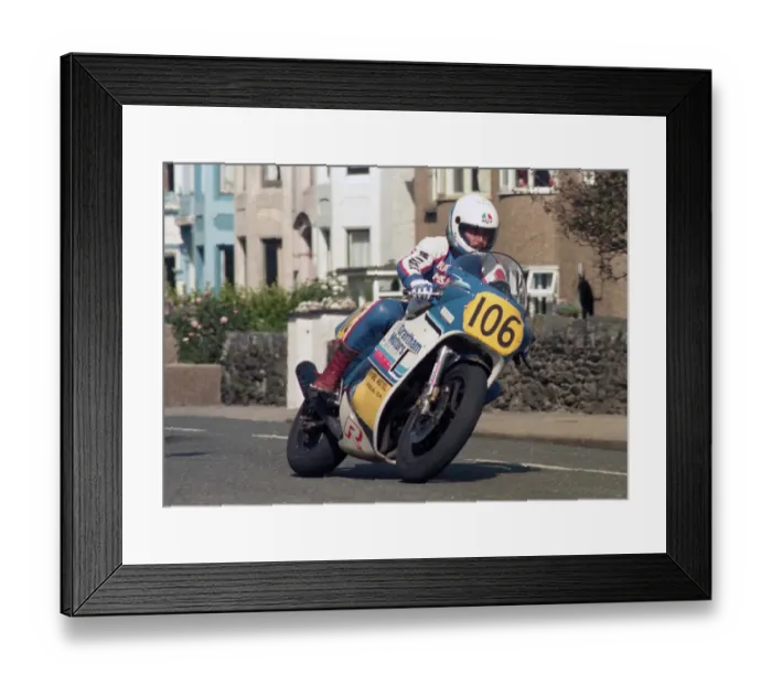 Framed Print : Mark Livingstone (Suzuki) 1987 Senior Manx Grand Prix Framed Print : Mark Livingstone (Suzuki) 1987 Senior Manx Grand Prix