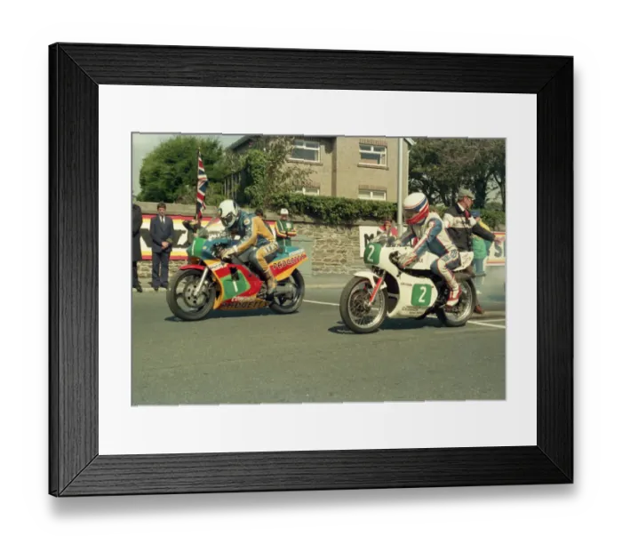 Framed Print : Sean Collister (Honda) & Tony Martin (Yamtax) 1987 Lightweight Manx Grand Prix Framed Print : Sean Collister (Honda) & Tony Martin (Yamtax) 1987 Lightweight Manx Grand Prix