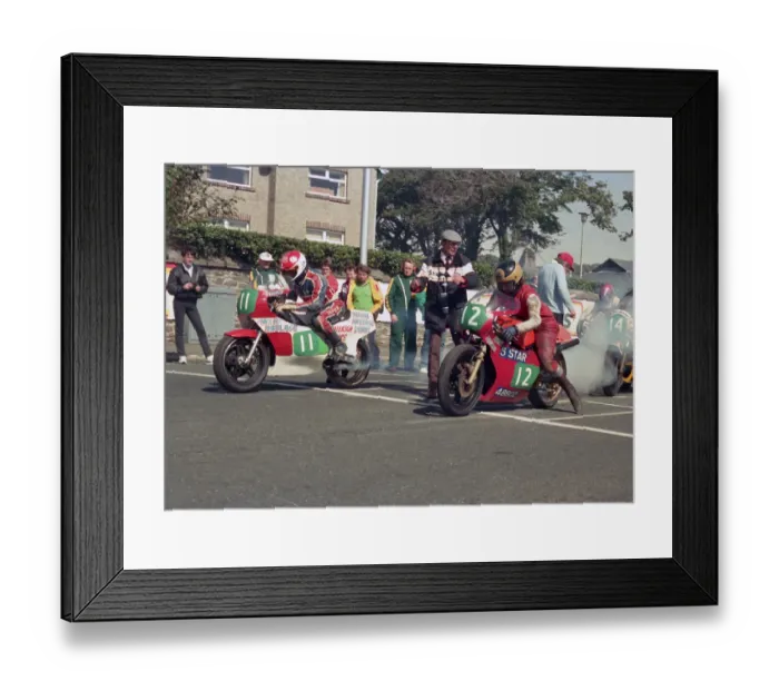 Framed Print : Stewart Rae (Rotax) & Pat Wynne (Armstrong) 1987 Lightweight Manx Grand Prix Framed Print : Stewart Rae (Rotax) & Pat Wynne (Armstrong) 1987 Lightweight Manx Grand Prix
