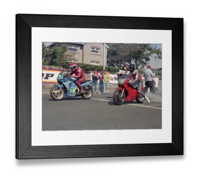 Framed Print : Greg Broughton (Yamaha) & Richard Goodwin (Yamaha) 1987 Lightweight Manx Grand Prix Framed Print : Greg Broughton (Yamaha) & Richard Goodwin (Yamaha) 1987 Lightweight Manx Grand Prix