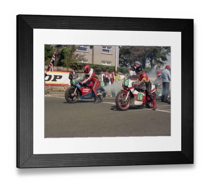 Framed Print : Stewart Smith (Yamaha) & Tony Conway 1987 Lightweight Manx Grand Prix Framed Print : Stewart Smith (Yamaha) & Tony Conway 1987 Lightweight Manx Grand Prix