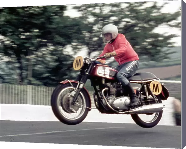 Travelling marshal Alan Kipper Killip (Triumph) 1977 TT