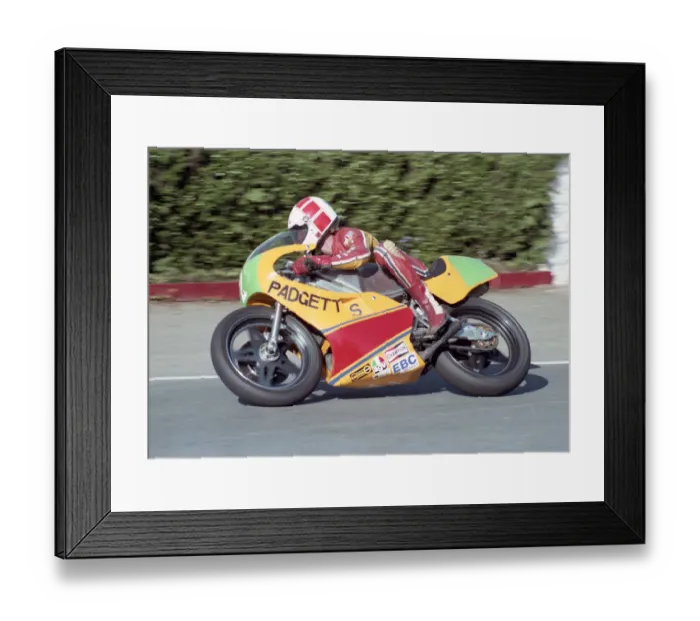 Framed Print : Phil Mellor (Yamaha) 1985 Junior TT practice Framed Print : Phil Mellor (Yamaha) 1985 Junior TT practice