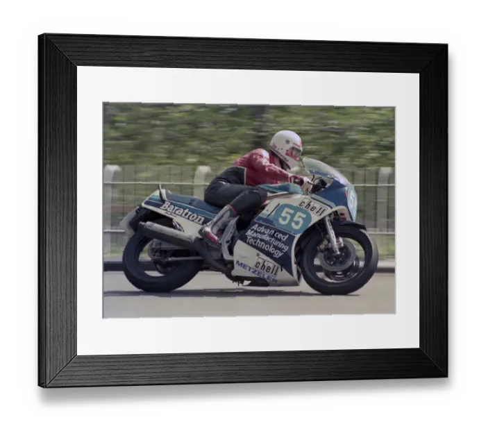 Framed Print : Richard Rose (Suzuki) 1986 Production B TT Framed Print : Richard Rose (Suzuki) 1986 Production B TT