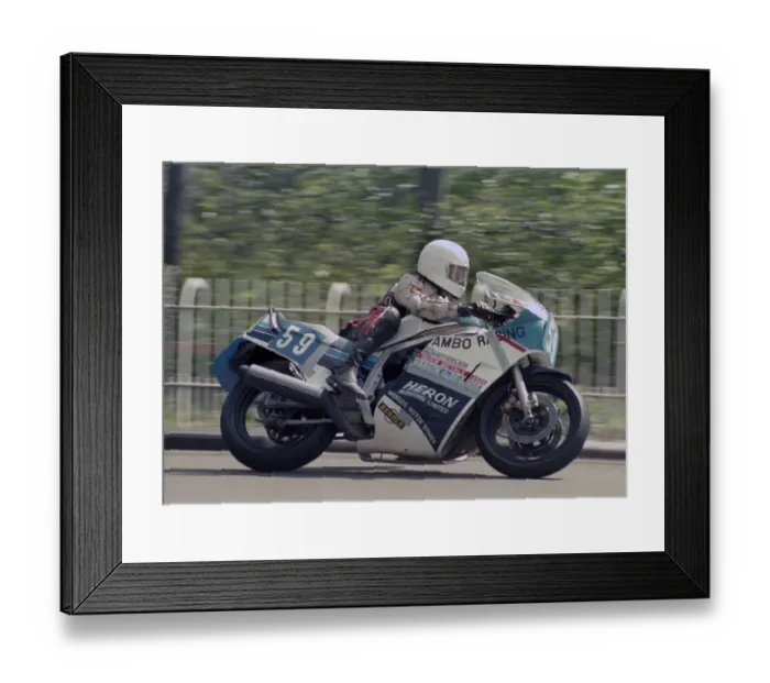 Framed Print : Steve Ward (Suzuki) 1986 Production B TT Framed Print : Steve Ward (Suzuki) 1986 Production B TT