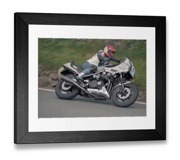 Framed Print : David Huntingdon (Honda) 1986 Production B TT Framed Print : David Huntingdon (Honda) 1986 Production B TT