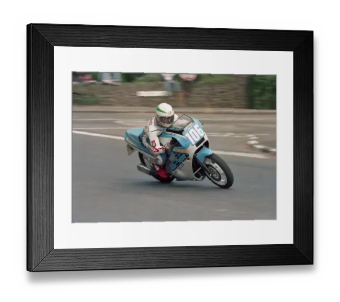 Framed Print : Barry Woodland (Suzuki) 1986 Production D TT Framed Print : Barry Woodland (Suzuki) 1986 Production D TT