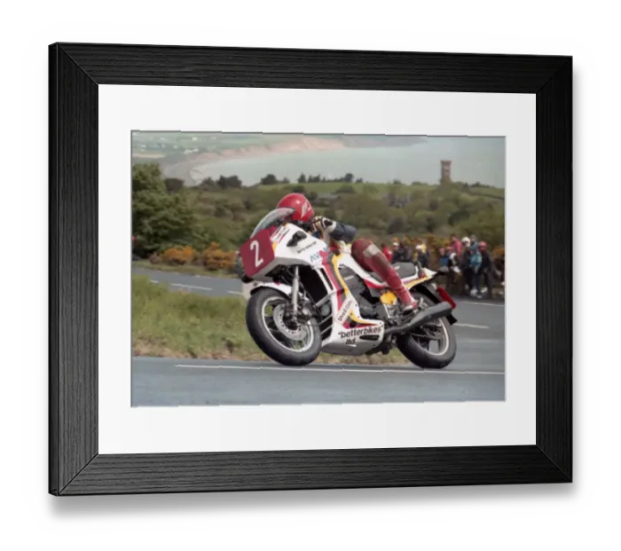 Framed Print : Howard Selby (Kawasaki) 1985 Production Class C TT Framed Print : Howard Selby (Kawasaki) 1985 Production Class C TT