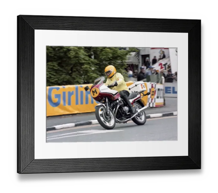 Framed Print : Jack Harding (Honda) Travelling Marshal) 1982 TT Framed Print : Jack Harding (Honda) Travelling Marshal) 1982 TT