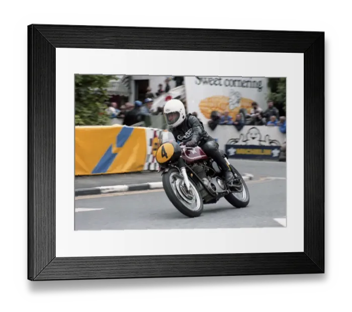 Framed Print : Hugh Anderson (Matchless) 1982 Parade Lap