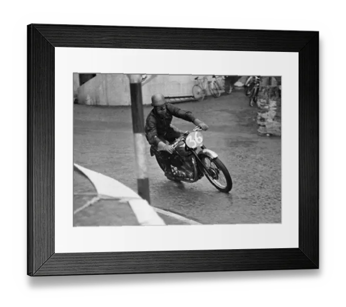 Framed Print : J D Warren (BSA) 1949 Junior Clubman TT Framed Print : J D Warren (BSA) 1949 Junior Clubman TT