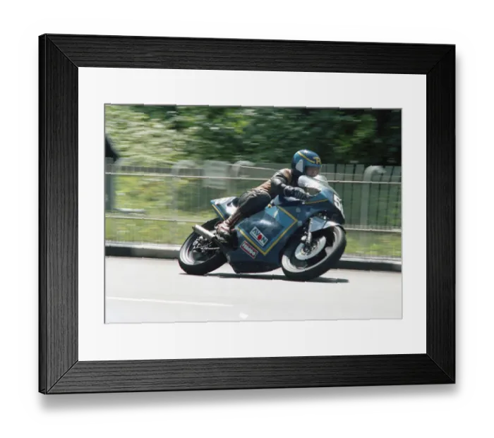 Framed Print : Tony Hudziak (Yamaha) 1987 Formula Two TT Framed Print : Tony Hudziak (Yamaha) 1987 Formula Two TT