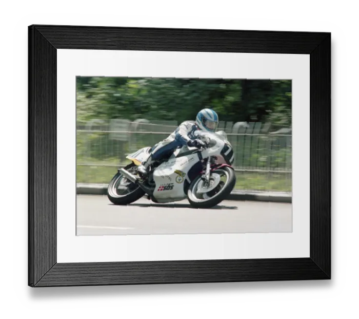 Framed Print : Eric Galbraith (Yamaha) 1987 Formula Two TT Framed Print : Eric Galbraith (Yamaha) 1987 Formula Two TT