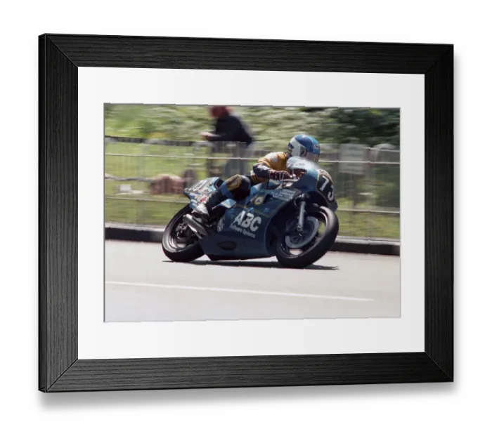 Framed Print : Patrick Hampton (Yamaha) 1987 Formula Two TT Framed Print : Patrick Hampton (Yamaha) 1987 Formula Two TT