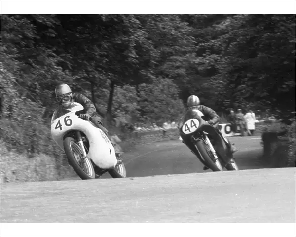 Owen Greenwood (Triumph spl) & Bill Prowting (AJS) 1960 Senior TT