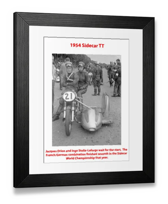 Framed Print : 1954 Sidecar TT Framed Print : 1954 Sidecar TT