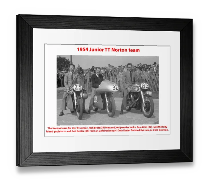 Framed Print : 1954 Junior Norton team Framed Print : 1954 Junior Norton team