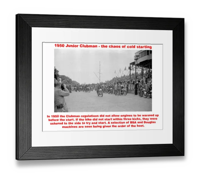 Framed Print : 1950 Junior Clubman - the choas of cold starting Framed Print : 1950 Junior Clubman - the choas of cold starting
