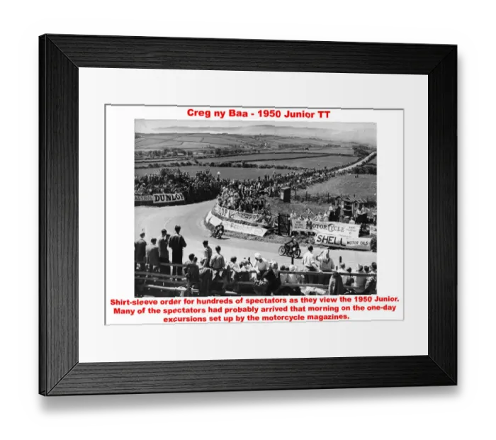 Framed Print : Creg ny Baa - 1950 Junior TT