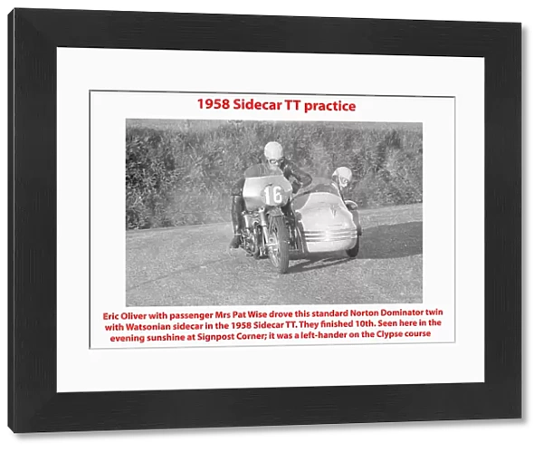 1958 Sidecar TT practice