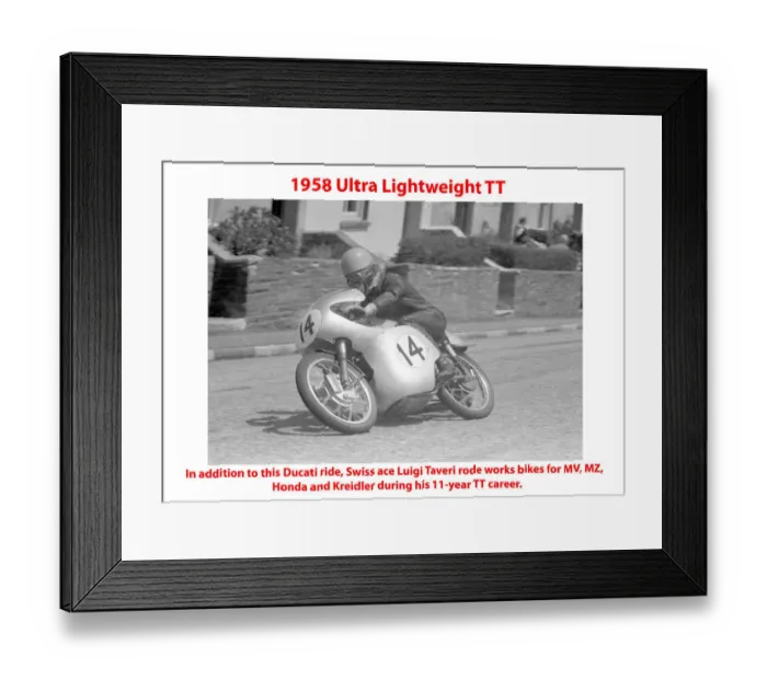 Framed Print : 1958 Ultra Lightweight TT Framed Print : 1958 Ultra Lightweight TT