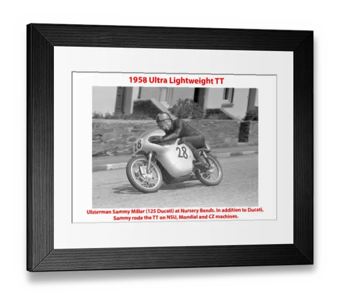 Framed Print : 1958 Ultra Lightweight TT Framed Print : 1958 Ultra Lightweight TT