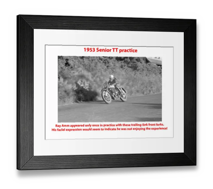 Framed Print : 1953 Senior TT practice Framed Print : 1953 Senior TT practice