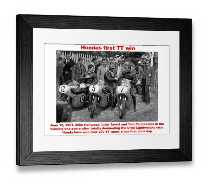 Framed Print : Hondas first TT win Framed Print : Hondas first TT win