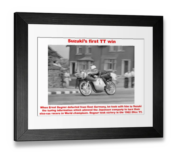 Framed Print : Suzukis first TT win Framed Print : Suzukis first TT win