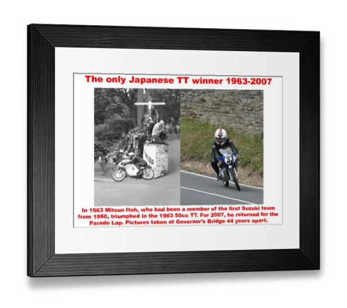 Framed Print : The only Japanese TT winner 1963-2007 Framed Print : The only Japanese TT winner 1963-2007