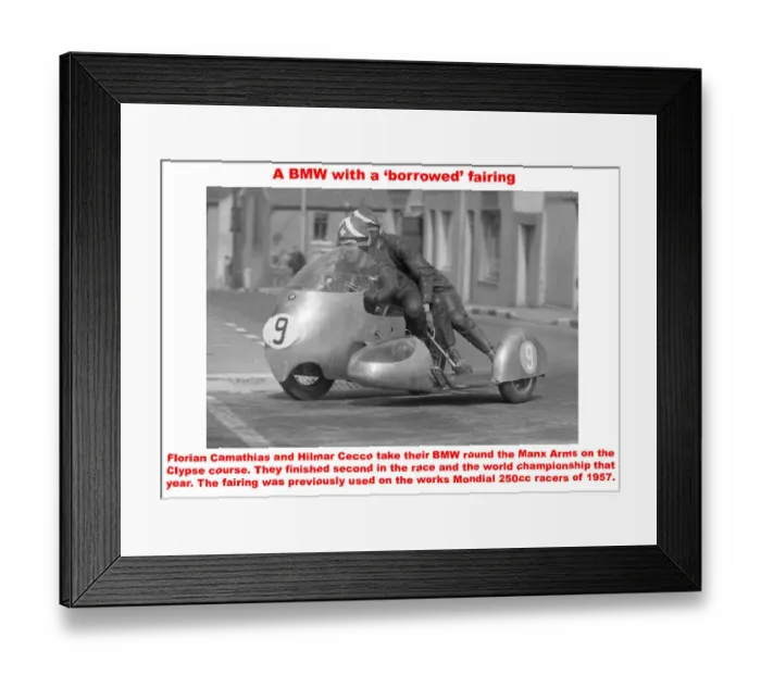 Framed Print : A BMW with a borrowed fairing Framed Print : A BMW with a borrowed fairing