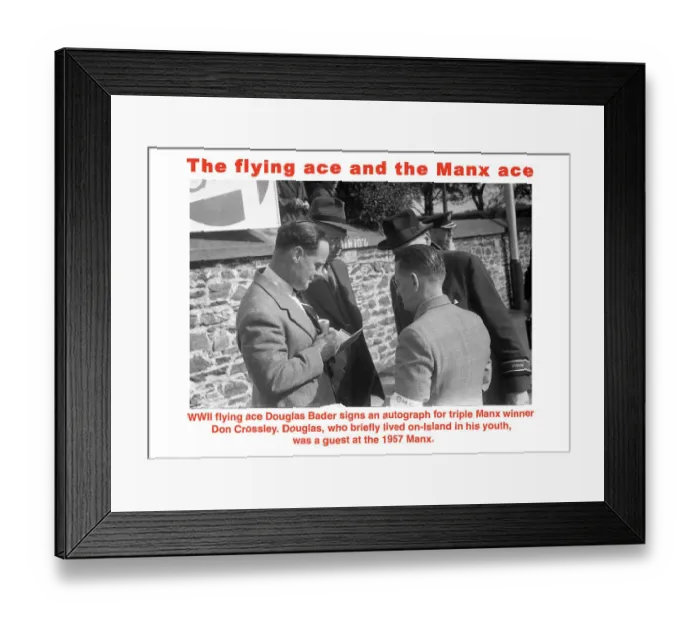 Framed Print : The flying ace and the Manx ace Framed Print : The flying ace and the Manx ace