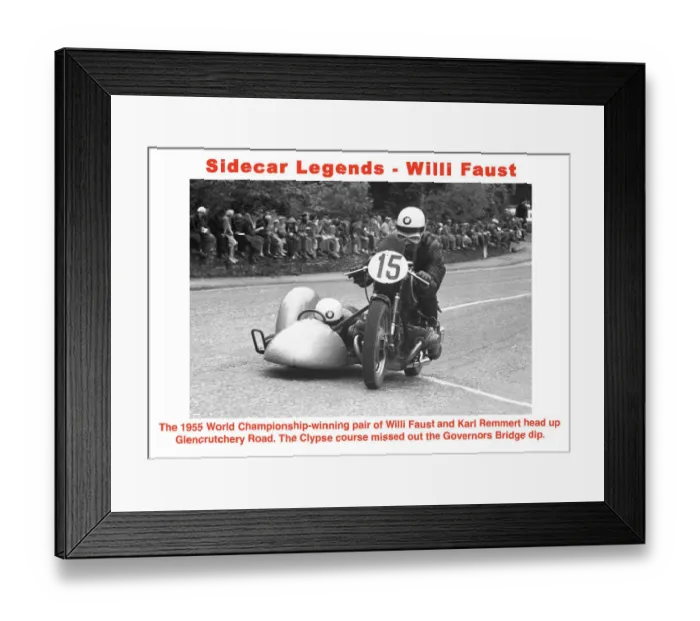 Framed Print : Sidecar Legends - Willi Faust Framed Print : Sidecar Legends - Willi Faust