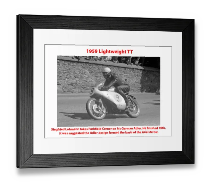 Framed Print : 1959 Lightweight TT