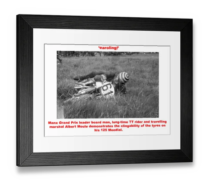 Framed Print : earoling. Manx Grand Prix leader board man, long-time TT rider Framed Print : earoling. Manx Grand Prix leader board man, long-time TT rider