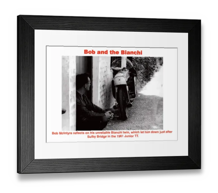 Framed Print : Bob and the Bianchi Framed Print : Bob and the Bianchi