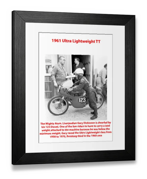 Framed Print : 1961 Ultra Lightweight TT Framed Print : 1961 Ultra Lightweight TT